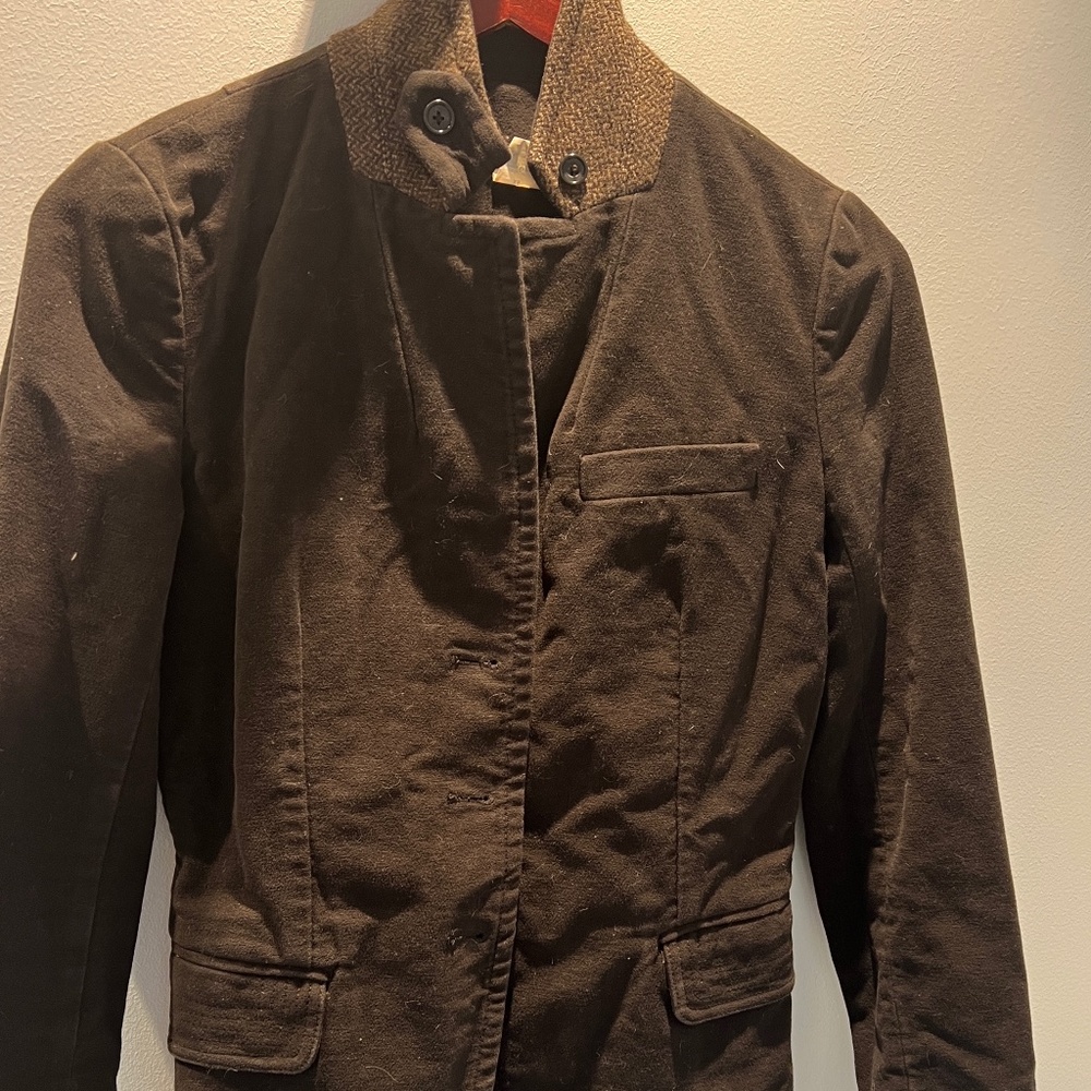 J. Crew Brown Suede Blazer Jacket